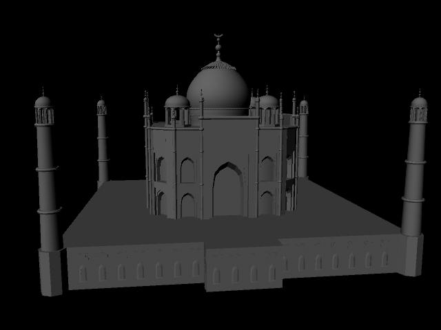 Frontalansicht Taj Mahal.